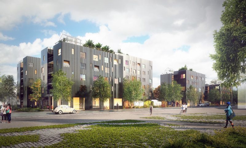 Début du chantier de la résidence étudiante de 260 logements réalisée par Paris Habitat au sein du campus Paris-Saclay