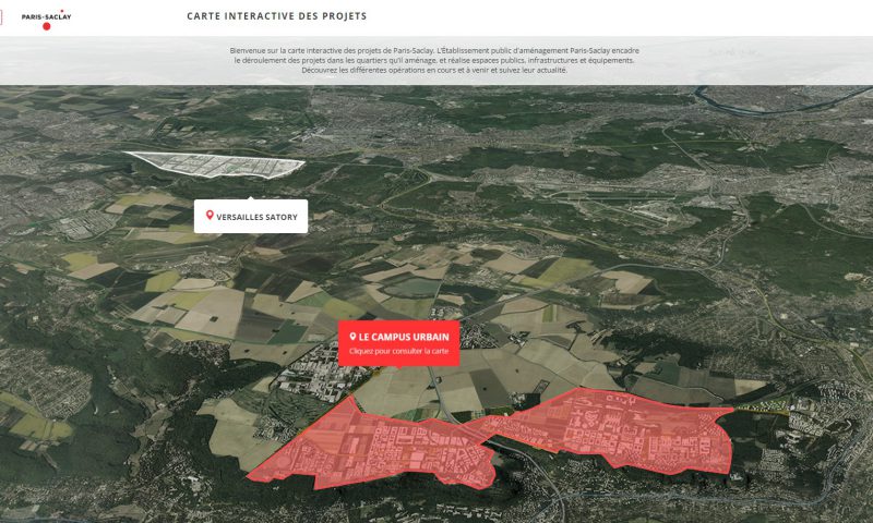 La carte interactive des chantiers de Paris-Saclay,  un nouvel outil informatif et pratique