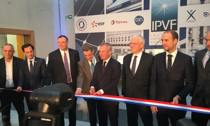 Inauguration de l’Institut Photovoltaïque d’Île-de-France.